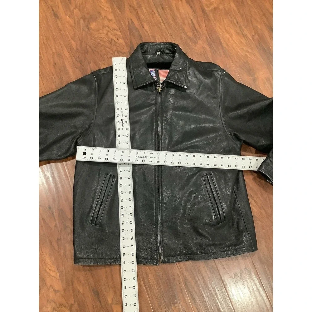 🔥Vintage Protocol by Pan United Leather Bomber jacket Mens Size M 88076